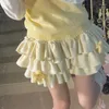 Kvinnors trosor japanska kawaii lolita stil kakor shorts kjolar kvinnor ruffle mjuk plysch varma pumpa byxor höst vinter söt säkerhet kort