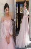 Arabic Pink Vintage Fancy Princess Prom Dresses Off Shoulder Puffy Sleeves 2020 Newest Formal Evening Dresses Pageant Gowns Plus S8809312