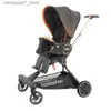 Barnvagnar# Baby Barnvagn kan sitta och lägga sig lätt på barnvagnaren Portable Newborn High View stötdämpning Portable Baby PRAM L240319