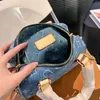 24SS Frauen Denim Schultertaschen Diagonale Umhängetasche für Damen Luxus Designer Handtasche Kartenhalter Outdoor Reise Brieftasche Beutel Geldbörse 20CM