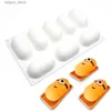 Baking Moulds New 8 Even 3D Capsule Shape Cake Silicone Mold Baking Utensils French Dessert Mold Chiffon Mousse Dessert Cake Molds Food Grade L240319