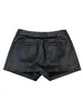 Shorts en cuir pour femmes, mode, Slim, personnalité, beau, Simple, polyvalent, confortable, automne 2024, 1108