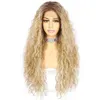 Syntetiska peruker Syntetiska peruker Beauty Town Long Blonde Syntetisk 13x3 Spets Front Wig 613 Gray Brown Ginger Kinky Curly HD Transparent Cosplay Wigs 240328 240327