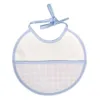 12PCS/Set YB0011 Baby Waterproof Bib Infant Saliva Towels Burp Cloths Cross Stitch Baby 240315