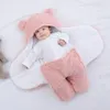 Blankets Infant Cocoon Sleep Sack Envelope For Born Baby Cotton Sleeping Bags Blanket Swaddling Cute Ear Pography Bedding