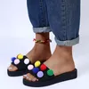 Slippers Summer Wear Fashion Large Candy Size One-Word And Sandals Women's Color Slipper Soft For Women