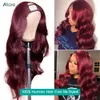 Synthetic Wigs Allove U V Part Wig Human Hair 30 Inch Glueless Body Wave U Shape Wig Full Machine Made Wig Brazilian Human Hair Wigs For Women 240329