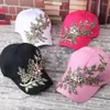 Ball Caps 6 Colors Adults Vintage Delicate Leaves Floral Embroidery Baseball Cap Outdoor Denim Sport Hat For Women Men Accessories 56-58cm