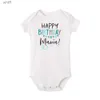 Rompers Happy 1st Birthday As My Mummy Newborn Bodysuit Baby Short Sleeve Clothes Girls Boys Romper Toddler Mom Birthday Outfits GiftsC24319