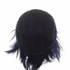Peruki ccutoo 30 cm ao bez niebieskiego egzorcysty okumura rin bajki ogon niebieski krótki puszysty warstwowy syntetyczne włosy peruka pełne włosy