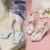 Buty 2022 Nowe wiosenne buty dla kobiet w rozmiarze 2226,5 cm długość perłowa Perl Bak Block Krzyż Cute Lolita Banquet Buty