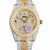 Hochwertige Iced Out Luxus-Lls-Uhr Bust Down Dayjust 41 mm 316l Ssl Diamond Bustdown Cz Eta 2836 Automatik mechanisch