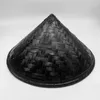 Береты Бамбуковое плетение Конусная шляпа с широкими полями Традиционный солнцезащитный летний солнцезащитный крем