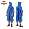 Vêtements Naturehike 3 en 1 multifonction imperméable 210T 20D coupe-vent Poncho imperméable peut être utilisé comme auvent et tapis de camping Fshing