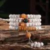 Strand Hainan White Star Moon Bodhi Bracelet 108 Collier de pull à haute teneur en huile Texte secret Jouant des perles de Bouddha Accessoires de yoga