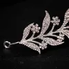 Tiara Bruid Barokke kroon retro hoofdtooi blad Strass Hoofdband kristallen sieraden kerk trouwjurk accessoires Y240319