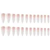 Falska naglar lång längd Drop-Shaped Fake Fashion Cusp Head Full Cover Nail Tips Wearable Manicure Women