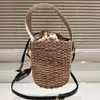 Mifuko Collaboration Woody Small Starch Bag Bag Raffias Beach Tote Luxurys مصمم أكياس الكتف Crochet Straw Bags Women's Summer Betcord Crossbody Hobo Clutch