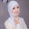 Ropa étnica 2024 Muslim Stretch Turban Cap Cubierta completa Interior Hijab Caps Islámico Underscarf Bonnet Sólido Modal Debajo Bufanda Turbante Mujer