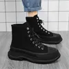 Bottes antidérapantes d'automne pour hommes, chaussures noires, baskets montantes, sport, prix abordable, toutes marques, loisirs spéciaux, Super offres