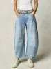 Retro Women Jeans Fashion Baggy Wide Leg Pants Y2k Straight Loose Denim Trousers Casual Washed Jeans Harajuku Streetwear 240312