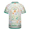 Casa Blanca t-shirt Casablanca été marocain vacances Style fleur Guide col cubain hawaïen unisexe chemise courte