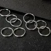 Keychains 10Pcs/lot 1.5x25mm Stainless Steel Never Fade Blank Round Double Loop Split Key Ring Connector For DIY Keychain Jewelry Making