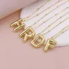 Choker Fashion 18k Gold Plated Dainty Cute Ballon 26 Alphabet Initial Pendant Necklaces Personalized Valentine Day Gift Letter Jewelry