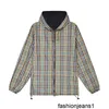 المصمم النسخة الصحيح Br Home Autumn Classic Vintage Plaid مزدوج الوجه مقنعين معطف خندق معطف متعدد الاستخدامات Jacket7bj3