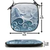 Набор подушек для стула Lunarable, 8 шт., «Прыгающий кит против бурных волнистых спиралей», морской пейзаж, нарисованный в винтажном принте, противоскользящая обивка сиденья для кухни