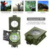 Compass Professional Compass Metal Compass Clinometer IP65 à prova d'água com bolsa de transporte para camping Hunting Hucking Outdoor Tools