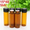 Storage Bottles 2000pcs 5ml Glass Amber For Essential Oil Empty Cosmetics Bottle With Screw Cap & Hole Tip Sale