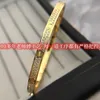 Originele 1to1 Cartres-armband V-goud tweede generatie CNC-precisie-editie Narrow Full Sky Star voor mannen en vrouwen