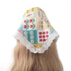 Foulards de cheveux imprimés de fleurs, bandanas de tête pastorale, accessoires pour femmes et filles