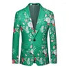 Men's Suits 2024 Korean Slim Suit Jacket Men Fashion Printed Dress Coat A Variety Of Embroidery Patterns To Choose From Blazer M-5XL 6XL