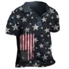 Designer Summer New Mens Casual T-shirt a maniche corte Polo a righe con cerniera con colletto ribaltabile