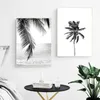 화장실 스티커 열대 팜 잎 예술 캔버스 인쇄물이있는 열대 스팟 트리 사진 그림 검은 흰색 그림 벽 장식 홈 240319