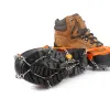 Accessori 8 denti in acciaio pinza per ghiaccio per scarpe antiscivolo arrampicata punte da neve ramponi tacchette catena artigli impugnature copriscarpe da trekking