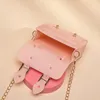 Mode mini handväskor pvc crossbody väskor för små flickor födelsedag gåva baby barn axelväskor tygväskor liten telefonväska 240314