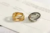 Jewelery Designer Love Ring Double Circle Brand for Womens Wedding Engagement Gift Multi Size with Box Original Quality