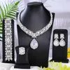 Bangle GODKI famous brand turquoise luxury sets african jewelry for women wedding zircon crystal Dubai wedding jewelry set gift 240319