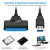 USB 2.0 3.0 do SATA Conwerter kabla adaptera dla SSD/HDD Obsługa UASP szybka transmisja danych