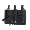 Väskor Taktisk triplettbärare Clip Bag M4 M16 Molle Tactical Vest Accessory Bag Outdoor Midjeväska Hunting Tillbehör