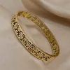 New Hollow Little Daisy 14k Gold Bracelet Bangle For Women Charm Waterproof Wrist Fashion Jewelry