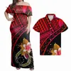 2 Piece Set Pohnpei Tribal Patten Women Dress Stylish Sexy Dress Design With Breathable 100% Polyester Casual Skirts