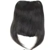 Franja brasileira cabelo humano franja clipe no cabelo sem corte franja completa curto extensão de cabelo reto para as mulheres 100% cabelo virgem 68 polegada