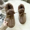 Schoenen damesloafers warme mocassins platte schoenen 2022 mode winter warme faux bont kudde loafers dames glippen op ondiepe bootschoenen