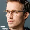 Danemark marque lunettes cadre hommes femmes Vintage rond myopie optique-lunetterie sans vis Prescription lunettes 9704 240313