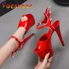 Klänningskor Womens Luxury Stripper Heels Women Sexig Show Sandals Party Club Fetischism Platform High-Heeled Stiletto Pole Dance H240325