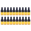 Opslagflessen 20st Transparant Amber Mini Glazen Monsterflesje Kleine Essentiële Oliën Fles